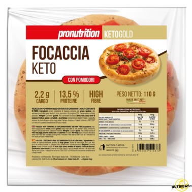 Pronutrition Focaccia Keto Con Pomodori - 1 focaccia da 120 gr AVENE - ALIMENTI PROTEICI