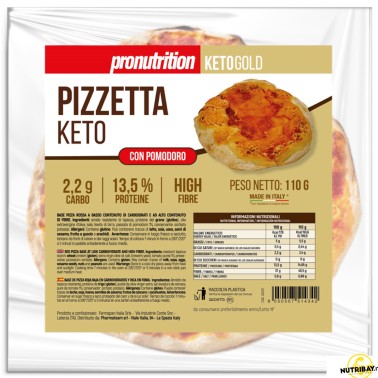 Pronutrition Pizzetta Keto Con Pomodoro - 1 pizzetta da 110 gr AVENE - ALIMENTI PROTEICI