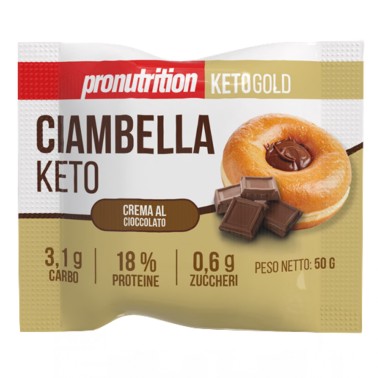 Pronutrition Ciambella Keto Ripiena di Crema al Cioccolato - 1 ciambella da 50 gr AVENE - ALIMENTI PROTEICI