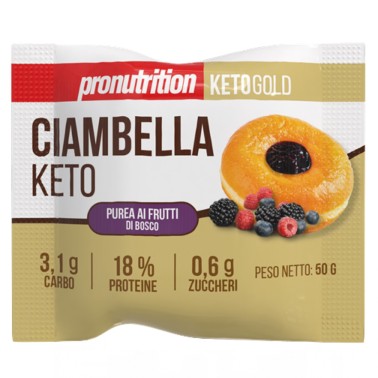 Pronutrition Ciambella Keto Ripiena di Purea ai Frutti di Bosco - 1 ciambella da 50 gr AVENE - ALIMENTI PROTEICI