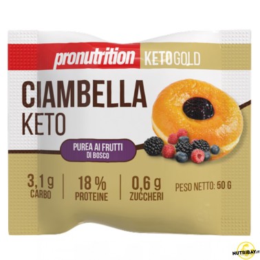 Pronutrition Ciambella Keto Ripiena di Purea ai Frutti di Bosco - 1 ciambella da 50 gr AVENE - ALIMENTI PROTEICI