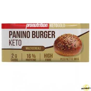 Pronutrition Panino Burger Keto Multicereali - 1 panino da 80 gr AVENE - ALIMENTI PROTEICI