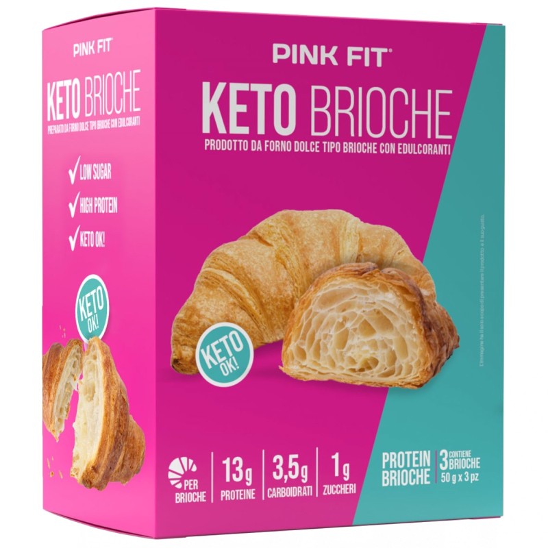 Pink Fit Keto Brioche - 3 Brioche Vuote da 50 gr AVENE - ALIMENTI PROTEICI