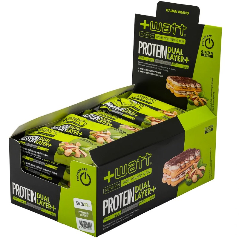 +Watt Protein Dual Layer+ - 24 barrette da 45 gr BARRETTE ENERGETICHE