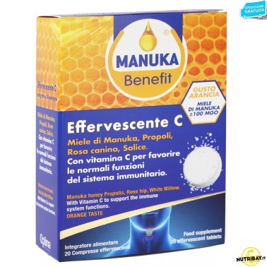 Optima Manuka Benefit Effervescente C - 20 cpr effervescenti RIMEDI NATURALI
