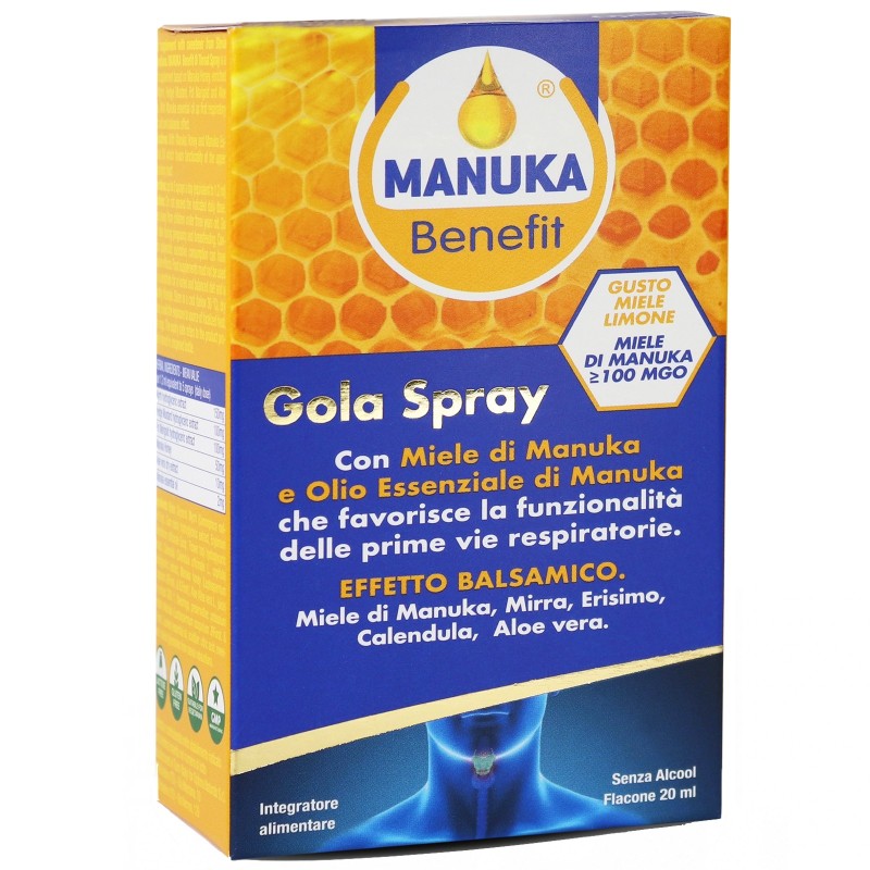 Optima Manuka Benefit Gola Spray - spray da 20 ml RIMEDI NATURALI
