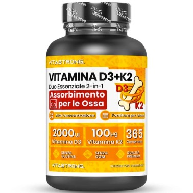 Vitastrong Vitamina D3+K2 - 365 cpr VITAMINE