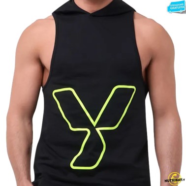Yamamoto Tank Top Cappuccio - Canotta con cappuccio nera ABBIGLIAMENTO