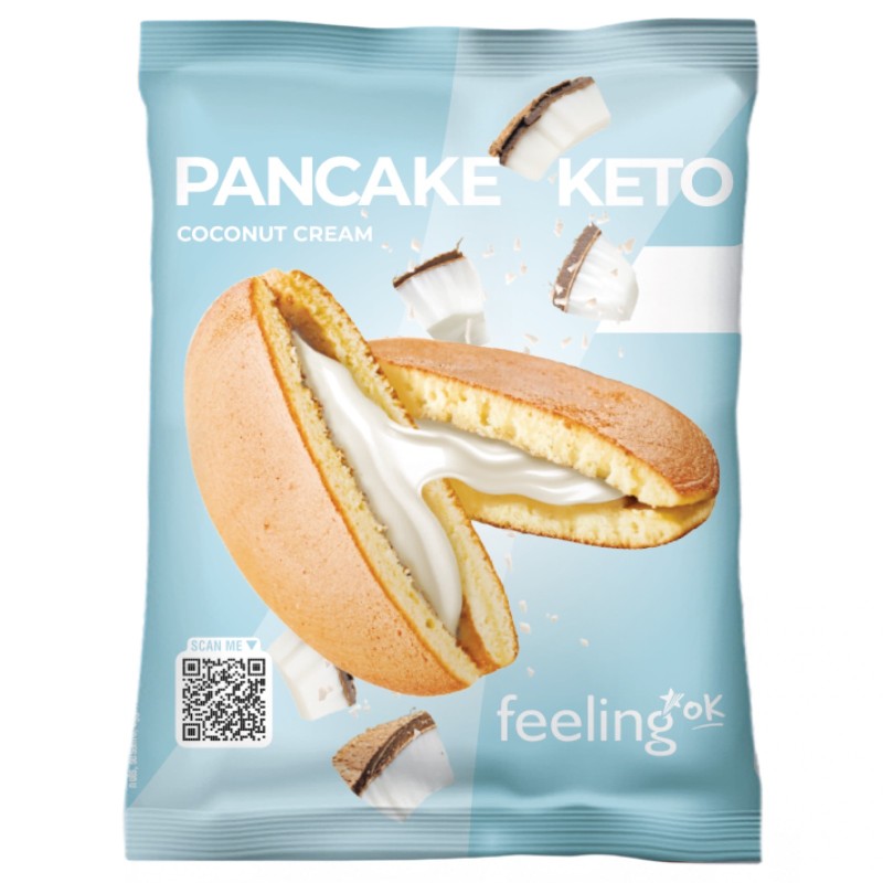 Feeling Ok Pancake Keto Ripieno Crema al Cocco - 1 pancake da 50 gr AVENE - ALIMENTI PROTEICI