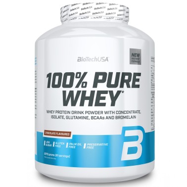 BIOTECH USA 100% Pure Whey 2270 gr Proteine del Siero del Latte Senza Glutine PROTEINE