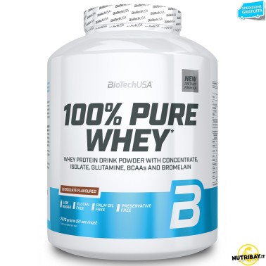 BIOTECH USA 100% Pure Whey 2270 gr Proteine del Siero del Latte Senza Glutine PROTEINE