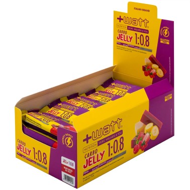 +Watt Carbo Jelly 1:0,8 - 24 barrette da 50 gr BARRETTE ENERGETICHE
