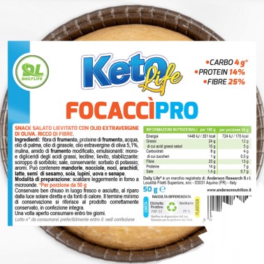 Daily Life FocaccìPro - 1 focaccina da 50 gr AVENE - ALIMENTI PROTEICI