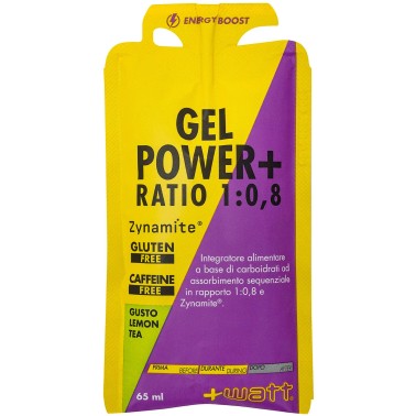 +Watt Gel Power+ Ratio 1:0,8 - 1 gel da 65 ml CARBOIDRATI - ENERGETICI