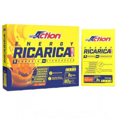 PROACTION RICARICA ENERGY PLUS 10 buste CARBOIDRATI - ENERGETICI