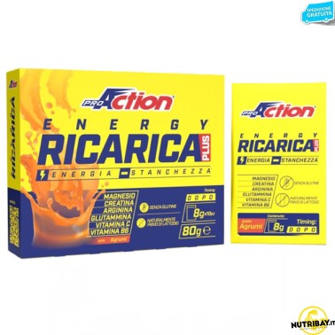 PROACTION RICARICA ENERGY PLUS 10 buste CARBOIDRATI - ENERGETICI