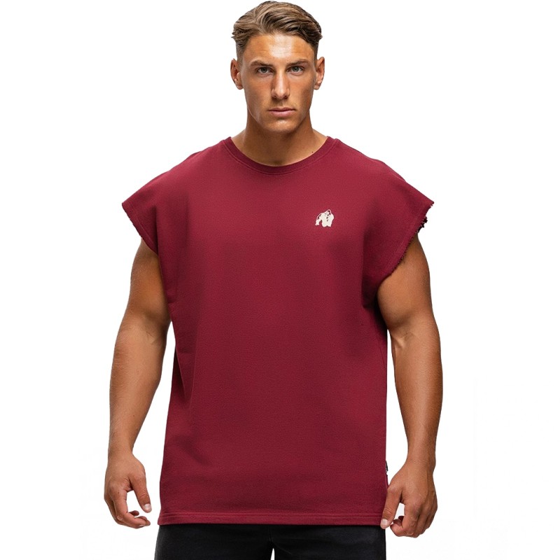 Gorilla Wear Canotta Bouse Cut Off - Canotta Burgundy ABBIGLIAMENTO