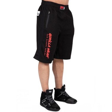 Gorilla Wear Pantaloncini Augustine Old School - Shorts Nero/Rosso ABBIGLIAMENTO