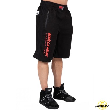 Gorilla Wear Pantaloncini Augustine Old School - Shorts Nero/Rosso ABBIGLIAMENTO