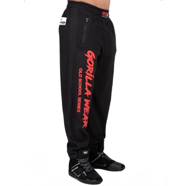 Gorilla Wear Pantaloni Augustine Old School - Pants Nero/Rosso ABBIGLIAMENTO