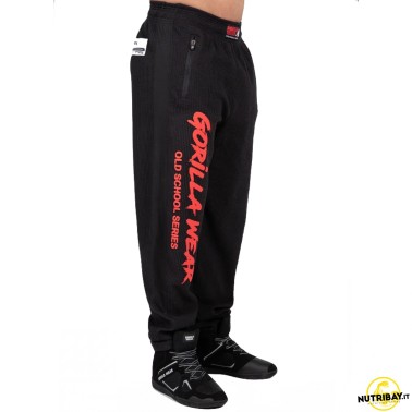 Gorilla Wear Pantaloni Augustine Old School - Pants Nero/Rosso ABBIGLIAMENTO