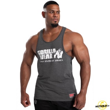 Gorilla Wear Canotta Classica Tank Top - Canotta Grigio Scuro ABBIGLIAMENTO