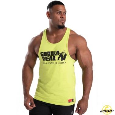 Gorilla Wear Canotta Classica Tank Top - Canotta Giallo Lime ABBIGLIAMENTO