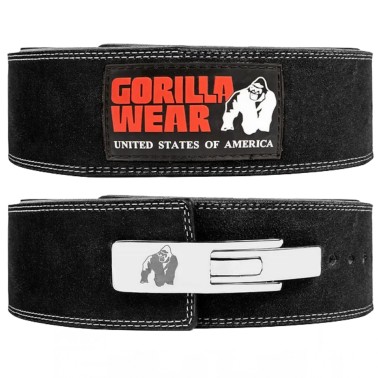 Gorilla Wear Cintura in Pelle 4 Pollici Lever Belt - Cintura Nero ABBIGLIAMENTO