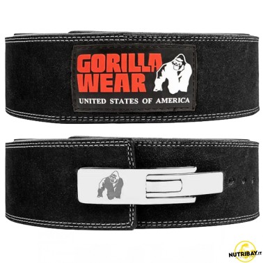 Gorilla Wear Cintura in Pelle 4 Pollici Lever Belt - Cintura Nero ABBIGLIAMENTO