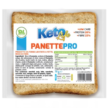 Daily Life Ketolife Panettepro - 1 confezione da 75 gr AVENE - ALIMENTI PROTEICI