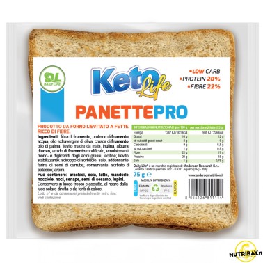 Daily Life Ketolife Panettepro - 1 confezione da 75 gr AVENE - ALIMENTI PROTEICI