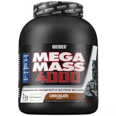 Weider Mega Mass 4000 - 3 Kg GAINERS AUMENTO MASSA