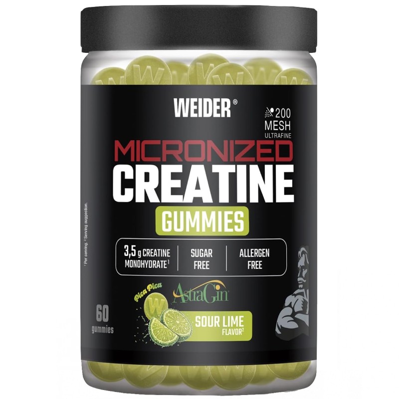 Weider Micronized Creatine 200 Mesh Astragin Gummies - 60 caramelle gommose CREATINA