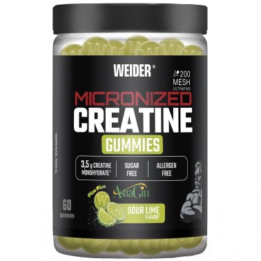 Weider Micronized Creatine 200 Mesh Astragin Gummies - 60 caramelle gommose CREATINA
