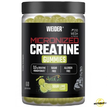 Weider Micronized Creatine 200 Mesh Astragin Gummies - 60 caramelle gommose CREATINA