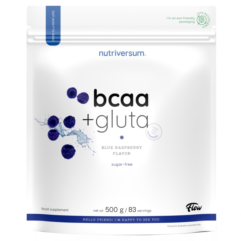 Nutriversum Flow Bcaa + Gluta - 500 gr AMINOACIDI BCAA
