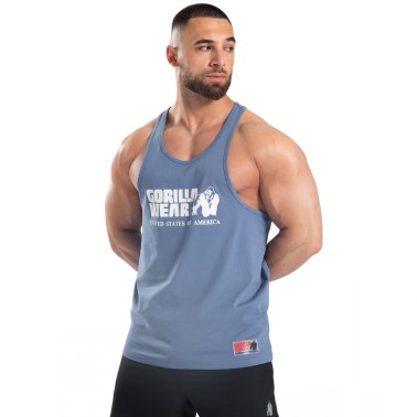 Gorilla Wear Canotta Classica Tank Top - Canotta Blu Coronet ABBIGLIAMENTO