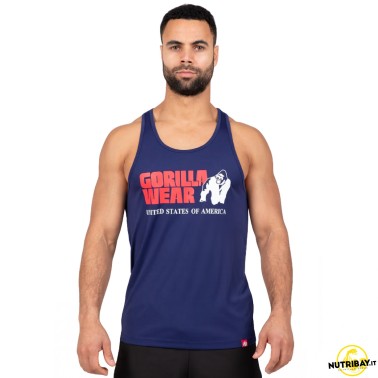 Gorilla Wear Canotta Classica Tank Top - Canotta Blu Marino Navy ABBIGLIAMENTO