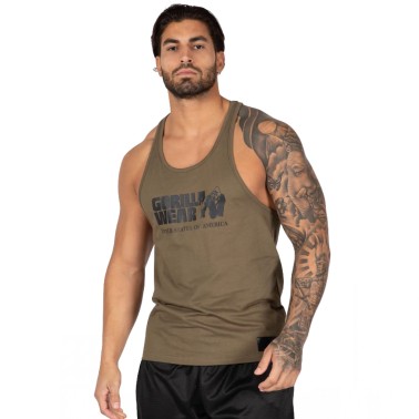 Gorilla Wear Canotta Classica Tank Top - Canotta Verde Militare ABBIGLIAMENTO