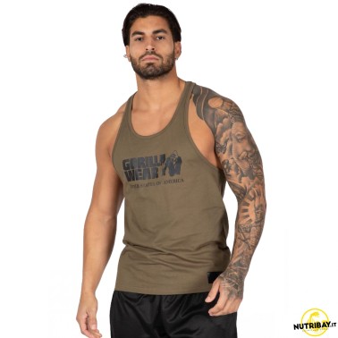 Gorilla Wear Canotta Classica Tank Top - Canotta Verde Militare ABBIGLIAMENTO