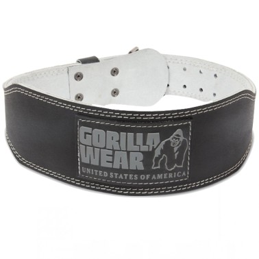 Gorilla Wear Cintura In Pelle Imbottita 4 Pollici - Cintura Nero/Grigio ABBIGLIAMENTO