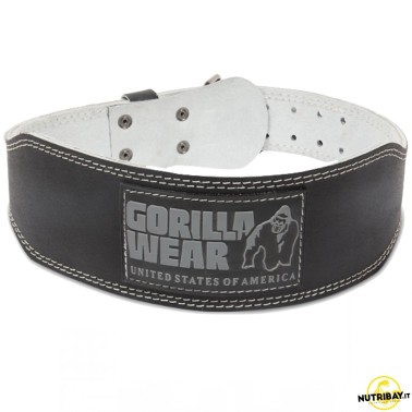 Gorilla Wear Cintura In Pelle Imbottita 4 Pollici - Cintura Nero/Grigio ABBIGLIAMENTO
