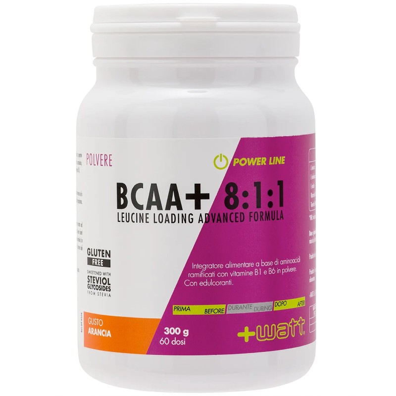+Watt Bcaa+ 300gr Aminoacidi Ramificati 811 8:1:1 polvere Kyowa + Vitamine b1 b6 AMINOACIDI BCAA 8.1.1