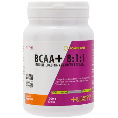 +Watt Bcaa+ 300gr Aminoacidi Ramificati 811 8:1:1 polvere Kyowa + Vitamine b1 b6 AMINOACIDI BCAA 8.1.1