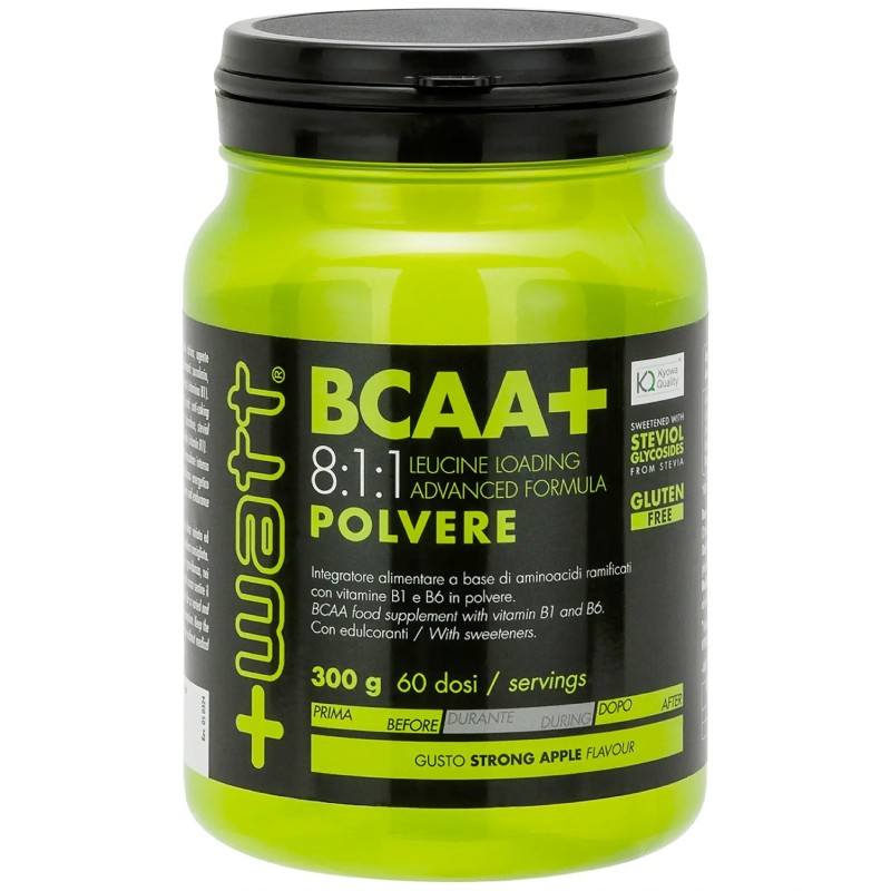 +WATT BCAA+ 300gr Aminoacidi Ramificati 811 8:1:1 polvere Kyowa + Vitamine b1 b6 AMINOACIDI BCAA 8.1.1