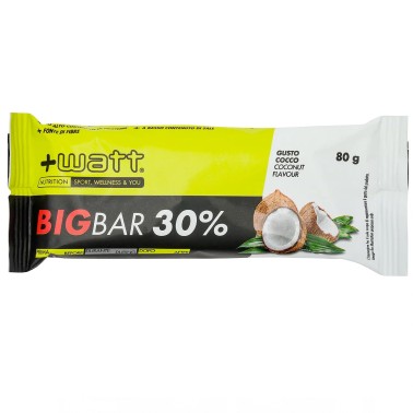 The Big Bar +Watt Barretta Proteica 80 gr. senza glutine con Proteine - Pasto Sostitutivo BARRETTE ENERGETICHE