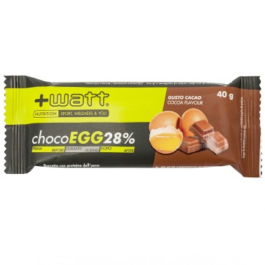 +WATT Choco Egg 28% Barretta Proteica da 40 gr con Proteine dell Uovo BARRETTE ENERGETICHE