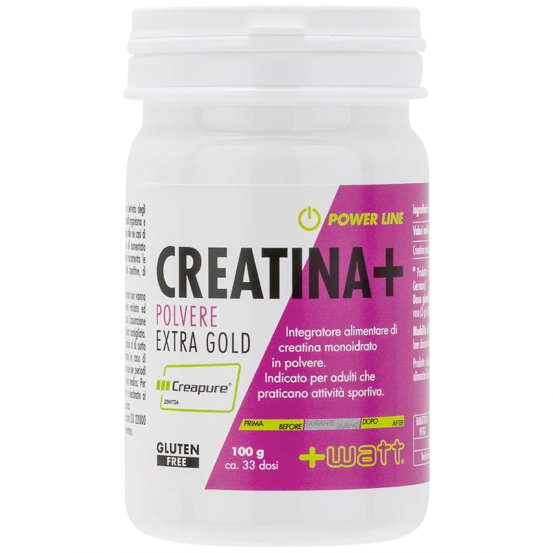 +WATT CREATINA EXTRA GOLD polvere 100gr qualità purissima CREAPURE CREATINA