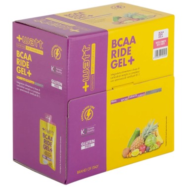+WATT BCAA RIDE GEL+ CON AMINOACIDI RAMIFICATI KYOWA 8:1:1+ VITARGO - box da 30 gel