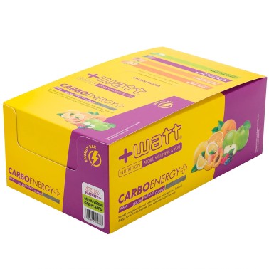+WATT CARBO+ 20 Barrette Energetiche con Maltodestrine Gusto MELA VERDE